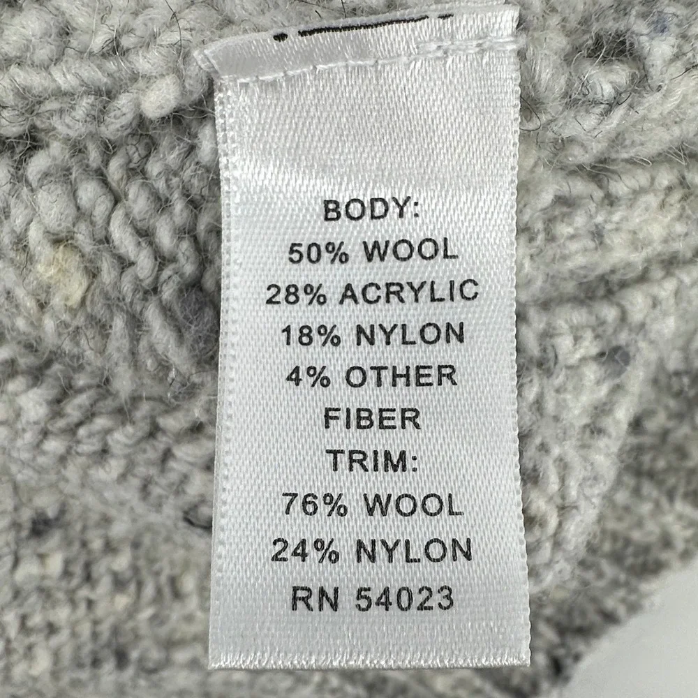 Banana Republic Toggle Mock Neck Sweater Fisherman Chunky Knit Rustic Mens L